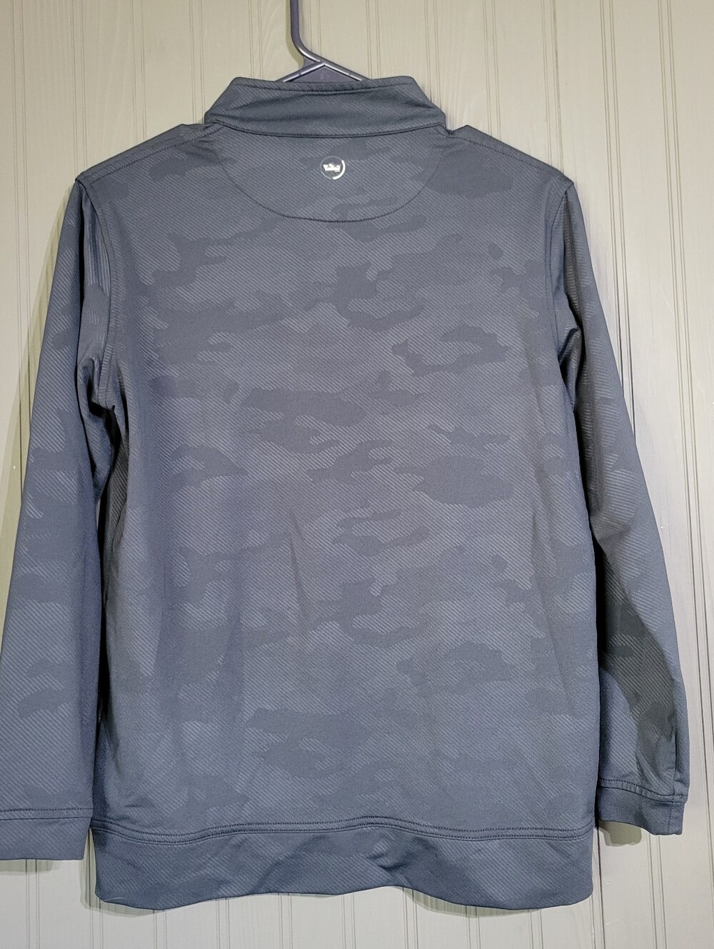 Peter Millar Performance Quarter Zip Sweatshirt Camo Black Youth Boys Large - Picture 2 of 8